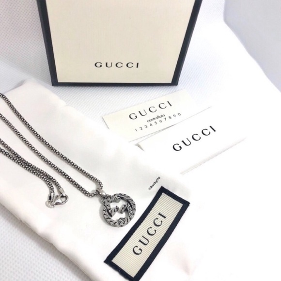 New Authentic Gucci Interlocking GG Pendant Charm - Picture 8 of 8
